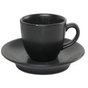 Porland Seasons Siyah Tabaklı 80 cc Kahve Fincanı