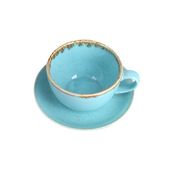Porland Seasons Turkuaz 370 cc Tabaklı Çay Fincanı
