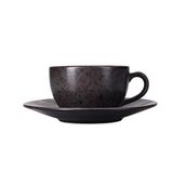 Porland Stoneware Ironstone 250 cc 6 Adet Tabaklı Çay Fincanı