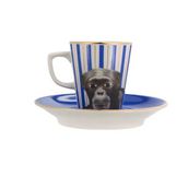 Porland Wild Life Monkey 80 cc Tabaklı Kahve Fincanı