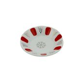 Porselen Kahveci 12'li Kırmızı Çay Tabağı