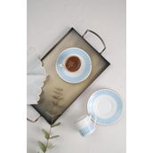 Porser Alya 80 cc 2 Kişilik 4 Parça Açık Mavi Kahve Fincan Takımı