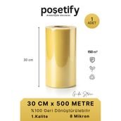 POŞETİFY 20 cm x 400 Metre Gıda Streç Film | 8 Mikron | Güçlü Yapışkanlı Şeffaf Mutfak Streçi | 1 Adet