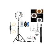 post alley Bluetooth Kumandalı Ring Light Youtuber Tiktok Çekim Makyaj Işığı 14 Inç 2.1 Mt Tripod + adaptör