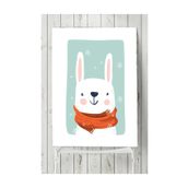 Postermanya Tavşan Kış Çocuk Odası 80x115 cm Poster