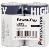 Power-xtra LR20/D 2'li Shrink Size Alkaline Pil