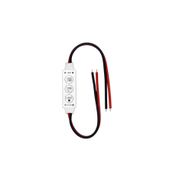 Powermaster 12-24 Volt Mini Üç Tuşlu Tek Renkli Kırmızı - Siyah Kablo Led Kontrol Cihazı