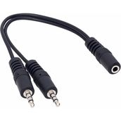 Powermaster 3.5 mm Stereo Dişi 2x3.5 mm Stereo Erkek 20 cm Kablo