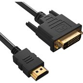 Powermaster 5 Metre DVI 24+1 Male To HDMI 19P Male HDMI DVI Kablo - Siyah
