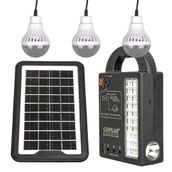 Powermaster GD-999 Güneş Panelli 3 Lambalı Powerbank Özellikli Şarjlı Solar Aydınlatma Kamp Lambası