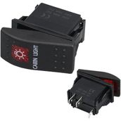 Powermaster Kabin Sembollü Işıklı 3 Pinli On-Off 12-24V Marin Switch - Renkli