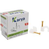 Powermaster Karya 3 Numara Çelik Çivili 7 mm Kroşe (100LÜ Poşet)(2x1.5 - 3x1.5 Ttr Kablolar Için)