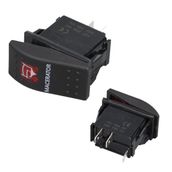 Powermaster Macaratör Sembollü Işıklı 3 Pinli On-Off 12-24V Marin Switch