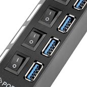 Powermaster PM-11365 30 cm 4 Port Anahtarlı 3.0 Hub Çoklayıcı USB Kablo