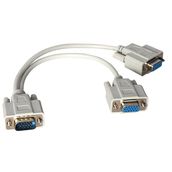 Powermaster PM-1557 1x VGA Erkek To 2x VGA Dişi 30 cm Çevirici Kablo