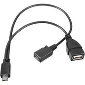 Powermaster PM-17971 Dişi Micro Erkek-Dişi Y OTG 20 cm USB Kablo