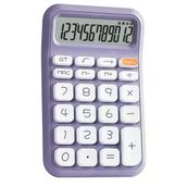 Powermaster PM-25411 Mor 150x90 mm Beyaz Tuş 12 Haneli Hesap Makinesi