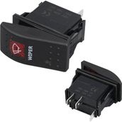 Powermaster Silecek Sembollü Işıklı 3 Pinli On-Off 12-24V Marin Switch - Renkli