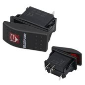 PowerMaster Sintine Pompa Sembollü Işıklı 3 Pinli On-Off 12-24V Marin Switch