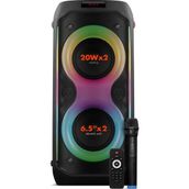 Powerway Duo XL 20x2 W Taşınabilir Mikrofonlu Karaoke Ses Kayıt Led Işıklı Bluetooth Hoparlör