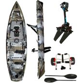 Poyraz Marine Pedallı Avcı Kanosu Profesyonel Fin Pedal Sistemi Kamuflaj Kano 335X88X34