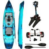 Poyraz Marine Pedallı Avcı Kanosu Profesyonel Fin Pedal Sistemi Mavi Kano 335X88X34