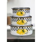 PR Home Lemon Emaye 3'lü Saklama Seti