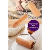 Pratik Ahşap Saplı Rulo Hamur Açıcı Merdane Pürüzsüz Oklava Pizza Börek Açma Silindir El Merdanesi