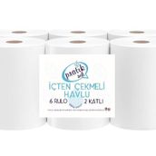 Pratiksoft İçten Çekmeli Kağıt Havlu 6 Rulo