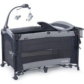 Prego Armada Anne Yanı Oyun Parkı Beşik Park Yatak 70X120 cm - 70 x 120 cm - Gri