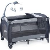 Prego Verona Oyun Parkı Beşik Park Yatak 70X120 cm - 70 x 120 cm - Gri