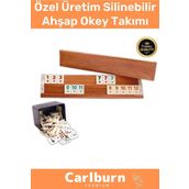 Premium Antibakteriyel Kir Tutmayan Çizilmeye Dayanıklı Silinebilir Flash Ahşap Okey Takımı
