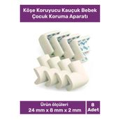 Premium Özel Üretim 8'li Masa Sehpa Tezgah Koltuk Köşe Koruyucu Kauçuk Bebek Çocuk Koruma Aparatı