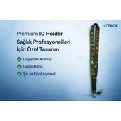 Premium Sağlık Çalışanlarına Özel Mor Renkli Boyun Askı Ipi Yaka Kartı Askılığı Telefon Askı Aparatlı Dayanıklı Kumaş Güçlü Klips - Haki