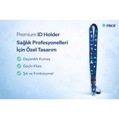 Premium Sağlık Çalışanlarına Özel Mor Renkli Boyun Askı Ipi Yaka Kartı Askılığı Telefon Askı Aparatlı Dayanıklı Kumaş Güçlü Klips - Lacivert