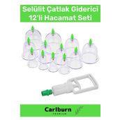 Premium Series Selülit Çatlak Giderici Vakumlu Masaj Aleti 12'li Kupa Hacamat Seti