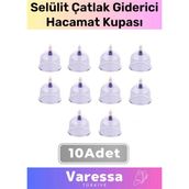 Premium Üretim Özel Kaliteli Kullanışlı Series Çatlak Vakumlu 6 Numara Hacamat Kupası 10 Adet
