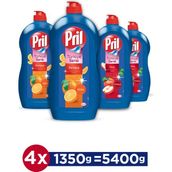 Pril 1350 ml x 4 Elde Yıkama Sıvı Bulaşık Deterjanı Türkiye Serisi 2 Adana Portakalı + 2 Amasya Elması Kokulu - 135 ml