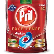 Pril Excellence 4'ü 1 Arada 60'lı Bulaşık Tableti (4 adet)