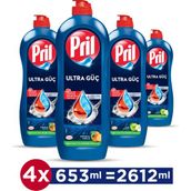 Pril Türkiye Serisi 653ml x 4 Adet (2 Adana Portakalı + 2 Amasya Elması Kokulu) Sıvı Bulaşık Deterjanı - 675 ml