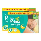 Prima Aktif Bebek No:1 Yenidoğan 264 Adet Bebek Bezi