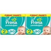Prima Aktif Bebek No:2 Mini 180 Adet Bebek Bezi