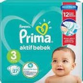 Prima Aktif Bebek No:3 Midi 27 Adet Bebek Bezi