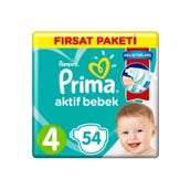 Prima Aktif Bebek No:4 Maxi 54 Adet Bebek Bezi