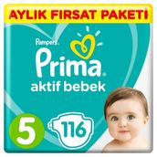 Prima Aktif Bebek No:5 Junior 116 Adet Bebek Bezi