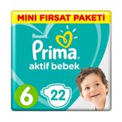 Prima Aktif Bebek No:6 XLarge 22 Adet Bebek Bezi