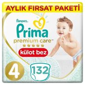 Prima Premium Care No:4 Maxi 132 Adet Külot Bebek Bezi