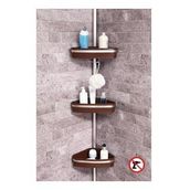 Primanova Beyaz Yaylı Banyo Köşelik Banyo Rafı