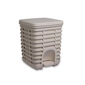 Primanova M-E54-09 Palm Pedallı Bej 9 lt Çöp Kovası