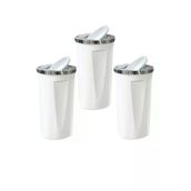 Primanova M-E76-01 Lenox Beyaz 3 Adet 35 lt Çöp Kovası